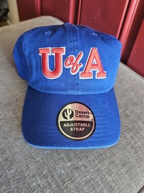 NEW University of Arizona Wildcats Retro Logo U of A Blue Hat Cap Desert Cactus